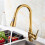 Pull Out Kitchen Mixer Tap Gold Finish, Dual Spray Mode, Pull Down Spray Head, Hot and Cold, Single Handle 3