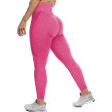 Naadloze sportlegging voor dames met hoge taille en zijzakken voor een flatterende pasvorm.