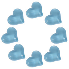 10Stk Blaue Harz Herzen DIY Schmuck Anhänger Ohrschmuck Zubehör