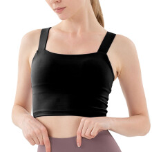 Top corto con scollo quadrato da donna, top senza maniche con doppio strato e struttura trasparente, canotta aderente in tessuto elasticizzato per