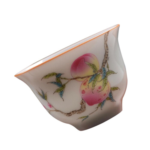 Tea Cup Ceramic Single Tea Cup For Household Teaware, Celadon Green, 6 Oz