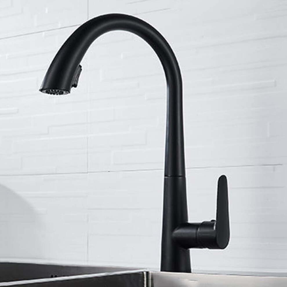 Kitchen Mixer Tap With Pullout Spray, Single Level Brass Faucet, 360Degree Swivel, Hot And Cold, Chrome, 2 Spray Modes 9001264475703