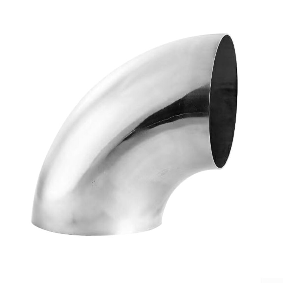 Welding Joint 90 Degree Elbow Fitting 304 Stainless Steel Food Grade Pharma Grade Sanitary Polished 38X2.0x100 9339159787649