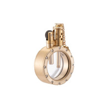 Kerosene Lighter Vintage Grinding Wheel Brass Handcrafted Steampunk Style Refillable Windproof Metal Gold Finish