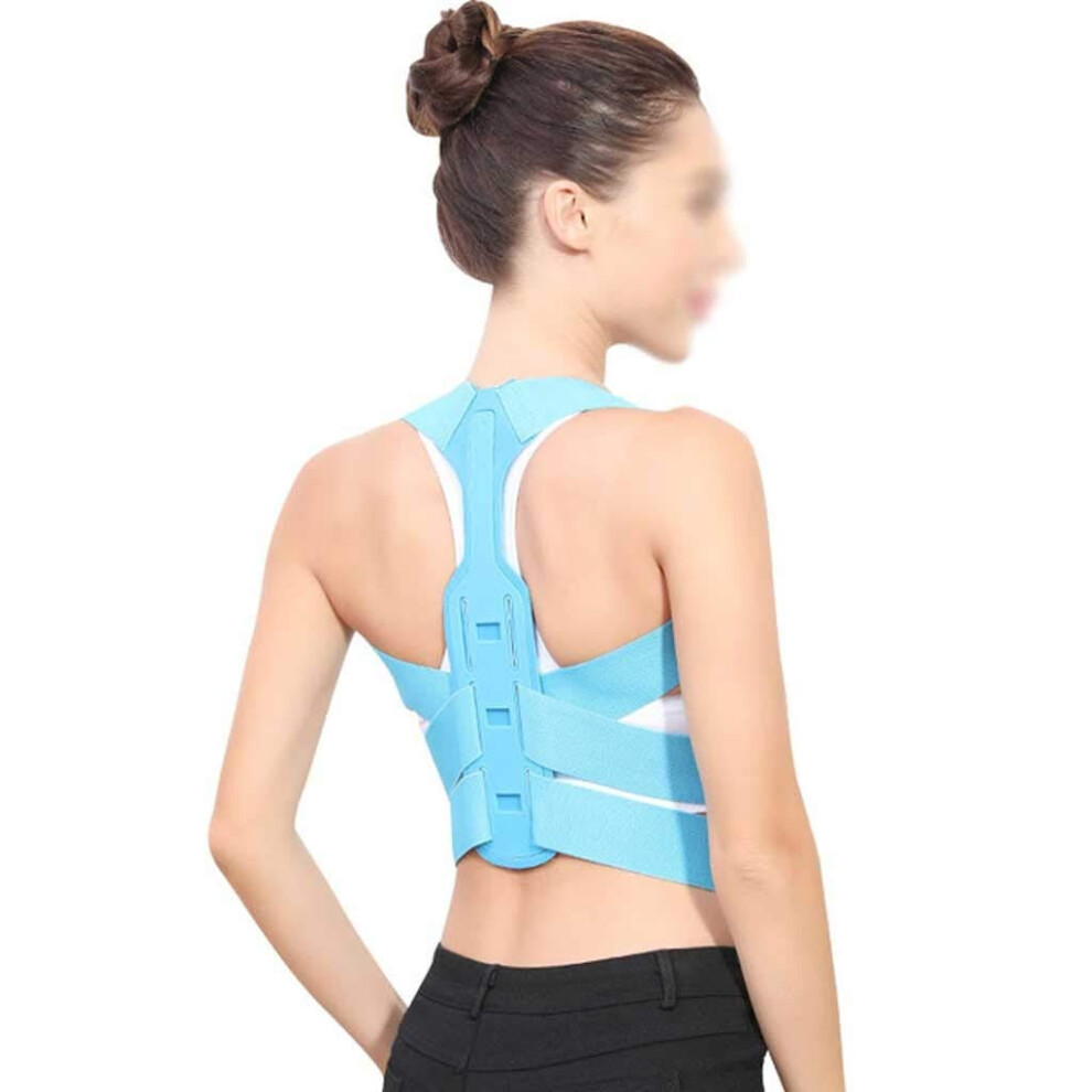 Blue Brace Support Belt Back Posture Corrector Posture Correction Corset Clavicle Spine Shoulder Lumbar Mediumm