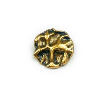 Metal Buttons 18mm Antique Gold/Silver Alloy, Wavy Surface Decor Buttons for Suit Coat, Sweater, Sewing 10 Pcs