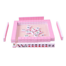 Mahjong Set, 144 Tokens, Games, Home Games, Chinese, Family, Mahjong, Table Game, Chinese Mahjong Adult (Pink, 26 mm)