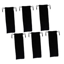 Stainless Steel Straw Storage Case 6Piece Flannel Pouch Bag For Drink Stirrers And Smoothie Straws