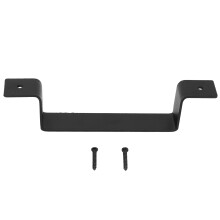 Puxador para porta de armário, conjunto de ferragens para porta de correr estilo celeiro, acabamento em pintura eletrostática preta resistente à