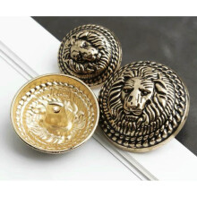 Lion Head Button Metal 18mm HandStitched 20Pcs Lot College Style Retro Suit Coat Windbreaker Shirt Buttons