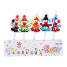 Adornos para cupcakes de carnaval para ocasiones especiales, decoración para baby shower con velas de cera sin humo con temática de circo