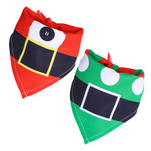 Confortável e durável, acessório de moda para animais de estimação com estampas exclusivas para as festas de fim de ano. Bandana ajustável em