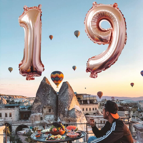 Μπαλόνια Jumbo Rose Gold, Μπαλόνια με γράμματα για διακόσμηση πάρτι, Μπαλόνια αλφαβήτου 1