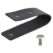 Leather Drawer Pulls, 4pcs Authentic Full Grain Leather Cabinet Handles for a Wide Range of Use, Adding Industrial Style to Your Furniture