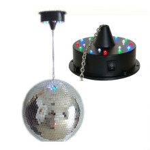 Disco Ball Motor with Remote, Adjustable Speed, 4 LED Lights, for 615 Inch Balls