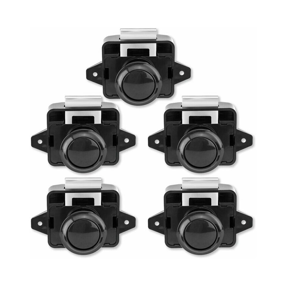 Keyless Entry Cabinet Locks For Modern Fashion Look, Easy Installation Durable And Stylish Plastic Construction Push Button Latch For Rv Camper Access 9554910072868