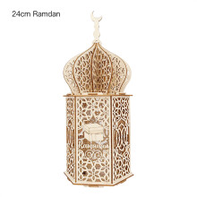 Handgefertigte Eid-Dekorationen, einzigartige Ramadan-Laternen mit LED-Beleuchtung für festliche Zwecke, 1 Stück islamische Mubarak-Dekoration für