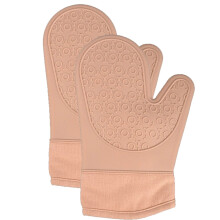 Flexible Ofenhandschuhe, hitzebeständige Küchenhandschuhe mit rutschfestem Griff zum Grillen und für die Mikrowelle, ideal für einfache Reinigung