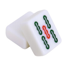 Professional ChineseStyle Mahjong Set for Adults with Storage Bag (White)