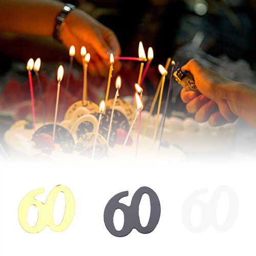 Τέλεια πάρτι: Number50And60Glitter Confetti, Χρυσά ασημένια μαύρα διακοσμητικά πάρτι για 2