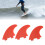3Pcs Surfbrett Flossen Glasfaser Thruster Fin Sets 11