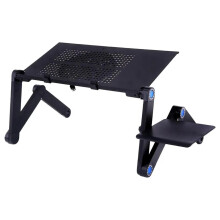 Laptop Cooling Pads Laptop Cooler Stand Foldable Lap Desk For Bed With Mouse Pad And Anti Slip Clip For Couch