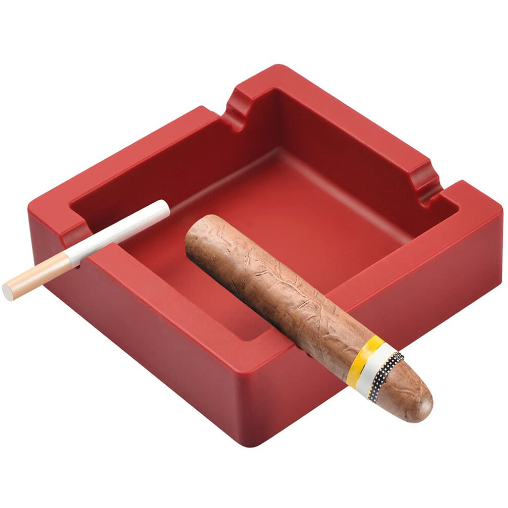 Silicone Unbreakable Cigar Ashtray, High Strength Soft Material Weatherproof Outdoor Patio Decor with 4 Rest Cigar Holder Scratch Resistant, Flexible-image-OPC-PNNK6RB-NEW