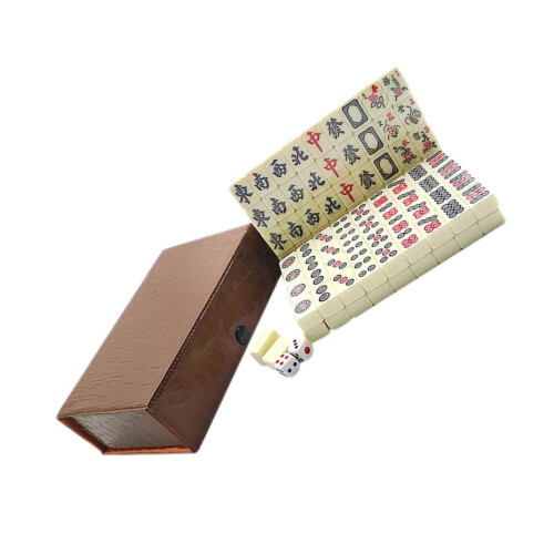Mahjong Set with Box Small Portable Mahjong Toy
