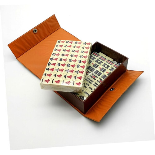 Mahjong Set with Box Small Portable Mahjong Toy 2
