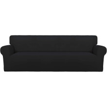 Sofaüberzug für Zweisitzer, rutschfester, weicher Sofabezug, elastischer Möbelschutz für die Unterseite, einfach zu montieren,