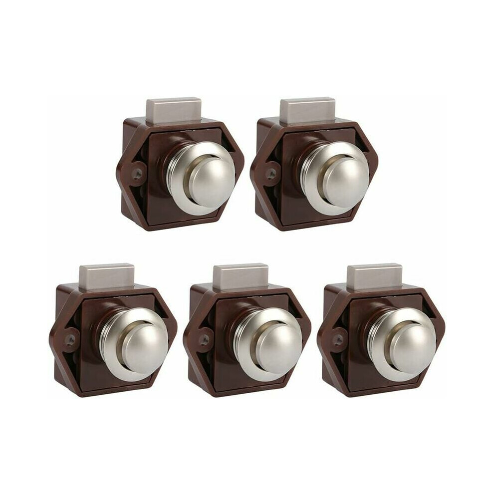 Push Button Latch For Rv Motorhome Furniture, Keyless Door Lock With Press To Lock And Open For Enhanced Security And Convenience 9554910072967