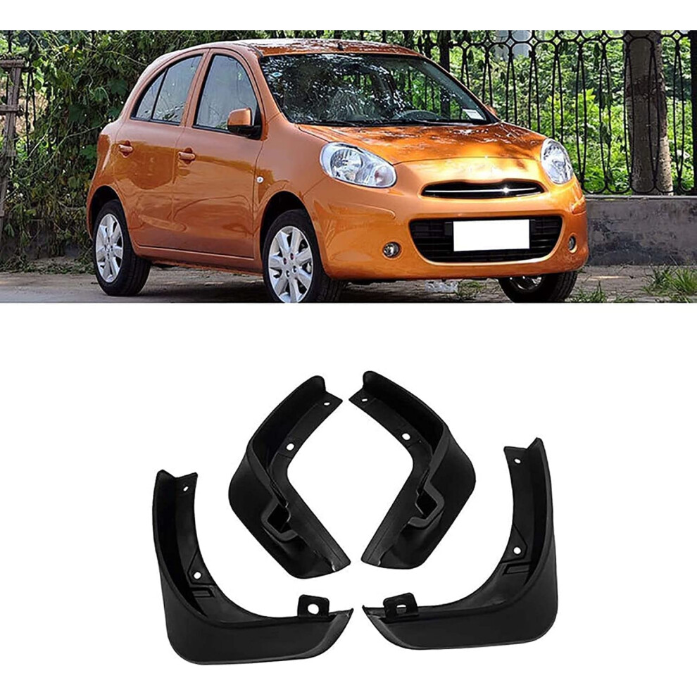 Mud Flaps For Micra March K13 20102013, 4Piece Front And Rear Splash Guards Mudguards 9119770323262