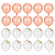 Balões de confete em ouro rosa, balões de festa que criam um fundo único, material de látex durável para celebrações de longa duração,