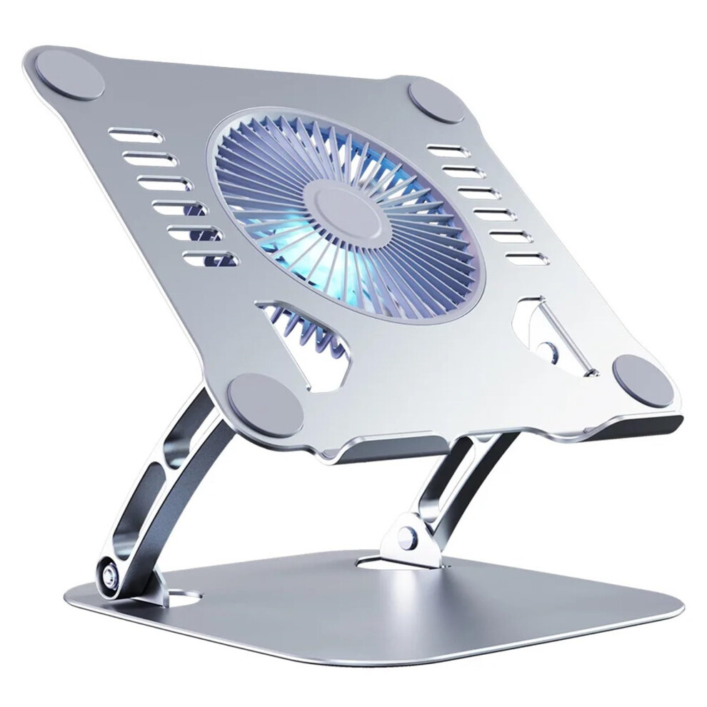 Laptop Cooler Stand With Aluminum Alloy Bracket And Built In Fan For All Gaming Laptops Matte Silver 9001264480189