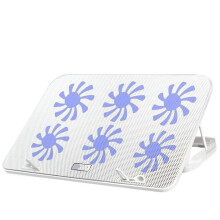 Laptop Cooler Stand 1318 Inch Gaming Laptop Cooler With Six Fans, Adjustable Wind Speed, 2 USB Ports, LED Light, White