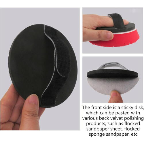 Handheld Hook and Loop Sanding Disc Washable Reusable Sanding Block Sponge Pad for Auto Body Woodworking 2