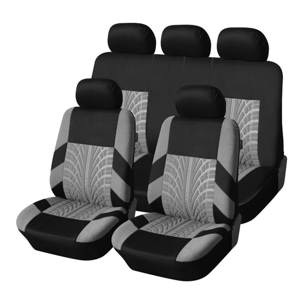 Waterproof Car Seat Cover 2 Pieces Front Seat Covers Universal Auto Seat Protector Fits 5 Seats Grey 9119770322371