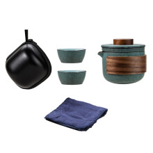 Tea Cup Set Ceramic Teaware, Tea Jar, 6Piece Kung Fu Style Tea Set, Blue And White, For Daily Use