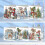 5D Diamond Painting Greeting Card with Envelope, 6pcs B 4
