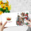 5D Diamond Painting Greeting Card with Envelope, 6pcs B 2