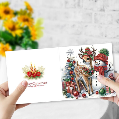 5D Diamond Painting Greeting Card with Envelope, 6pcs B 1
