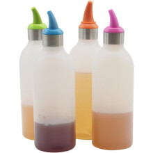 Sticlă pentru depozitarea salatei cu design translucid, sticlă reutilizabilă pentru depozitare sigură și ecologică, set de 4 bucăți pentru