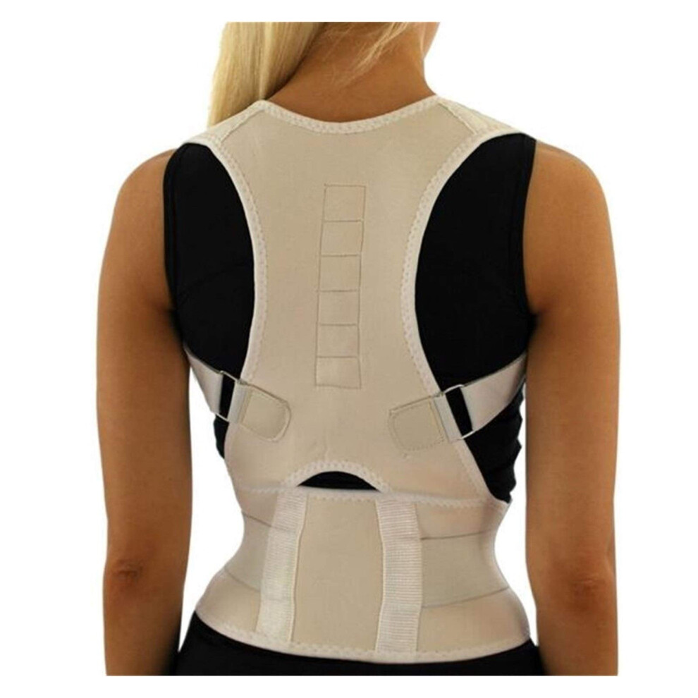 White Posture Corrector Unisex Backsupport Belt, Shoulder Corset, Small, Posture Correction