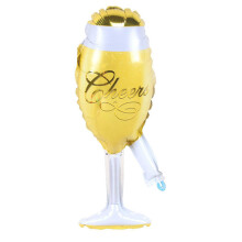 Balúin Scragall Alúmanaim, Balúin Champagne, Dearadh Geal agus Lonrach, Sábháilte agus Neamh-Tocsaineach, Balúin Cóisire In-athúsáidte,