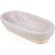 Elevate Your Baking: Sourdough Proofing Basket, Handmade Nature Rattan, Linen Liner for Easy Clean & Classic Groove Design, Essential Tool for Artisan