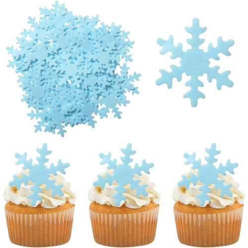 Μαγεμένες διακοσμήσεις για cupcakes με χειμωνιάτικη χιονονιφάδα, πλήρως βρώσιμες