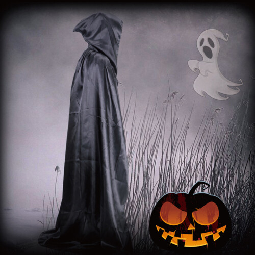 Κομψή στολή κάπας με κουκούλα για Halloween, Χριστουγεννιάτικο πάρτι, ολόσωμη 2
