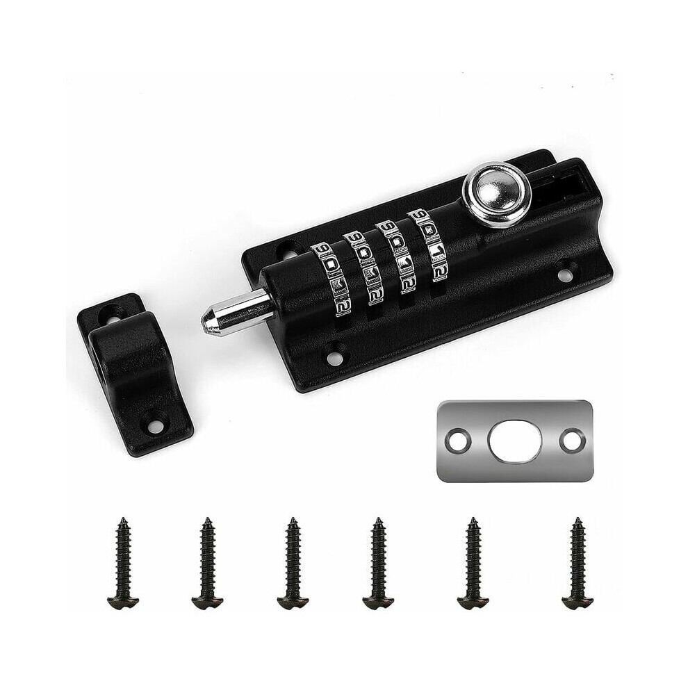 Versatile Applications For Gates, Fences; Combination Locking Bolt, Keyless Security For Sheds, Barns, Workshop, Childproofing, Cupboards, Reinforced 9554910073599