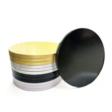12 Packs Thick Cake Drums Greaseproof 12 Inch Round Cake Board Gold Black Silver White