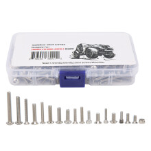 Countersunk Flat Head Hex Socket Screws Set, Stainless Steel Assortment Kit with Oxidation Resistance, Metric Sizes in Storage Case for Diverse Applic
